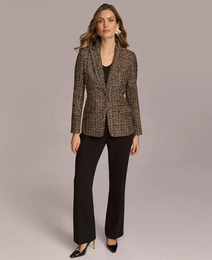 Donna Karan Women's Single-Button Tweed Blazer 7