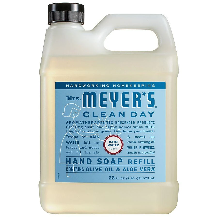 Mrs. Meyer's Clean Day Liquid Hand Soap Refill Rain Water 1