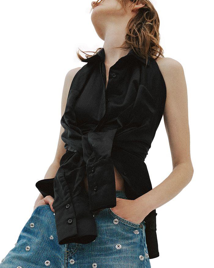 A.W.A.K.E. Mode Deconstructed Halter Shirt