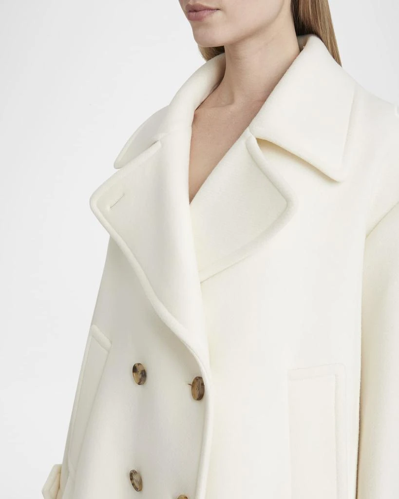 Chloé Double-Breasted Soft Wool Pea Coat 7
