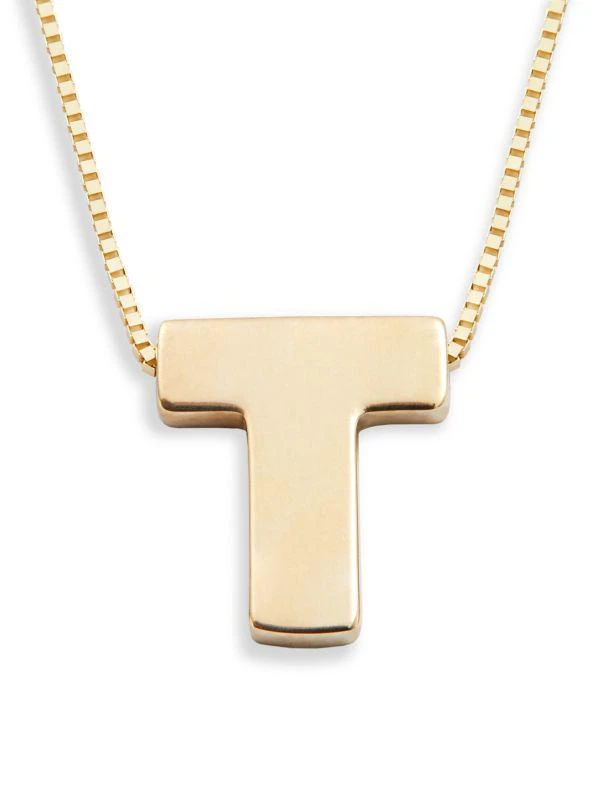Saks Fifth Avenue Initial 14K Yellow Gold Necklace 1