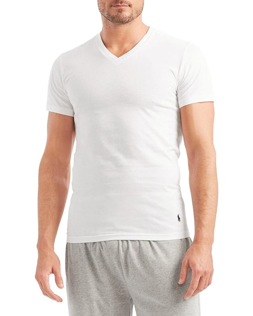 Polo Ralph Lauren Slim Fit V-Neck Undershirt, Pack of 5 2