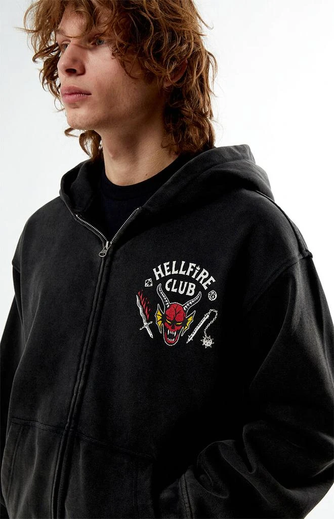 PacSun Stranger Things Hellfire Club Zip Up Hoodie 3