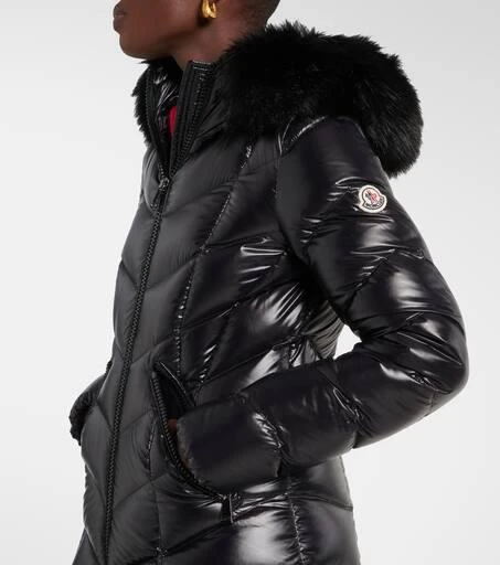 Moncler Fulmarus shearling-trimmed down coat 4