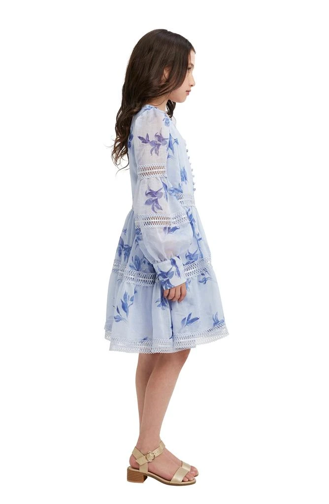Bardot Kids' Venice Floral Long Sleeve Fit & Flare Dress 4