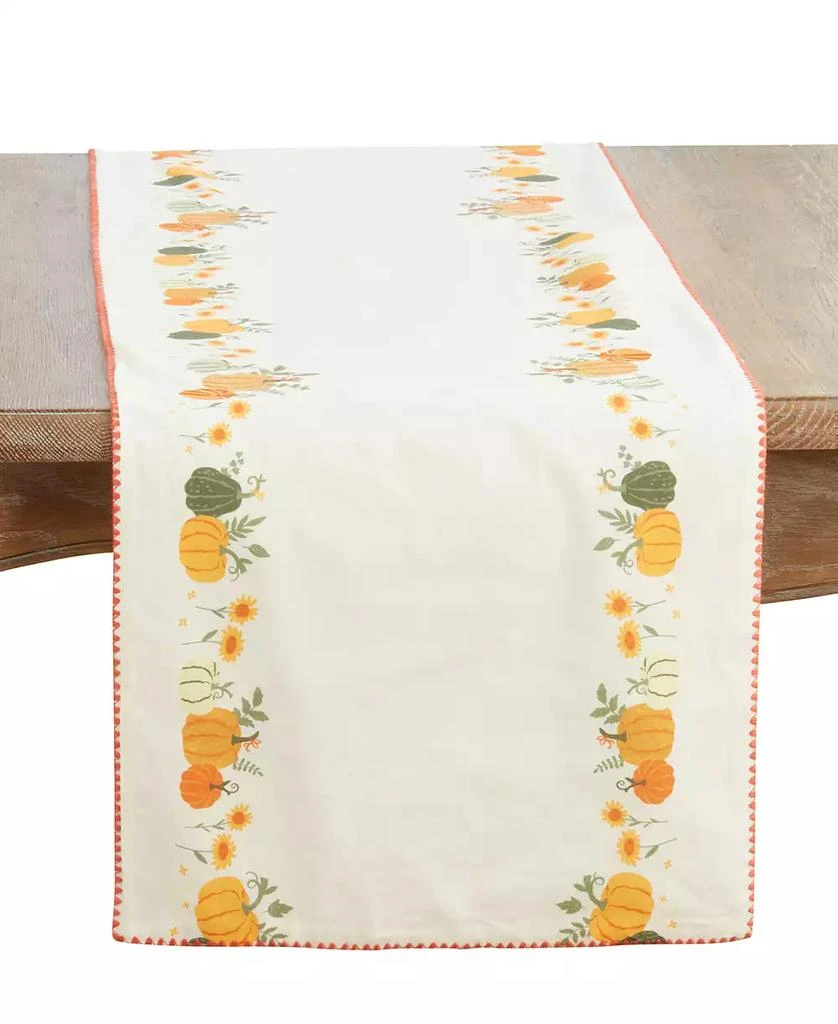 Saro Lifestyle Fall Pumpkins Table Runner