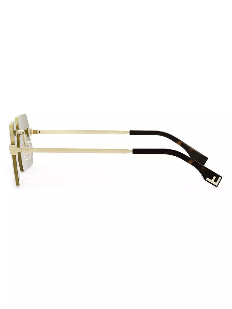 Fendi FF Logo Print 59MM Square Sunglasses 5