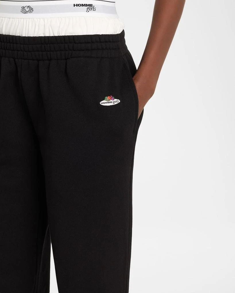 HOMMEGIRLS x Fruit Of The Loom Peekaboo Boxer Straight-Leg Ankle Sweatpants 5
