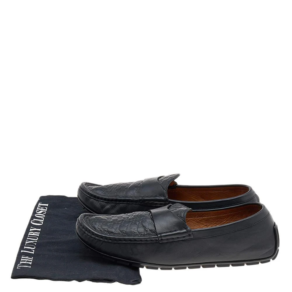 Gucci Gucci Black Guccissima Leather Penny Slip On Loafers Size 43.5 8