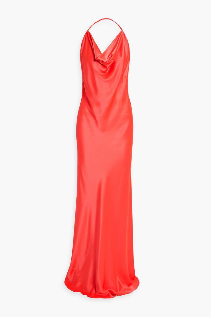 Michelle Mason Draped silk-satin maxi slip dress