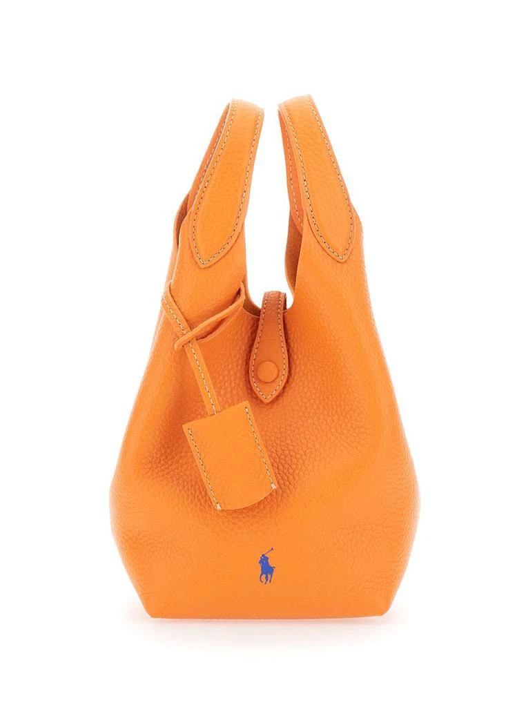 Ralph Lauren 'Play' Orange Handbag With Removable Shoulder Strap And Pony Embroidery On The Front In Leather Woman 4