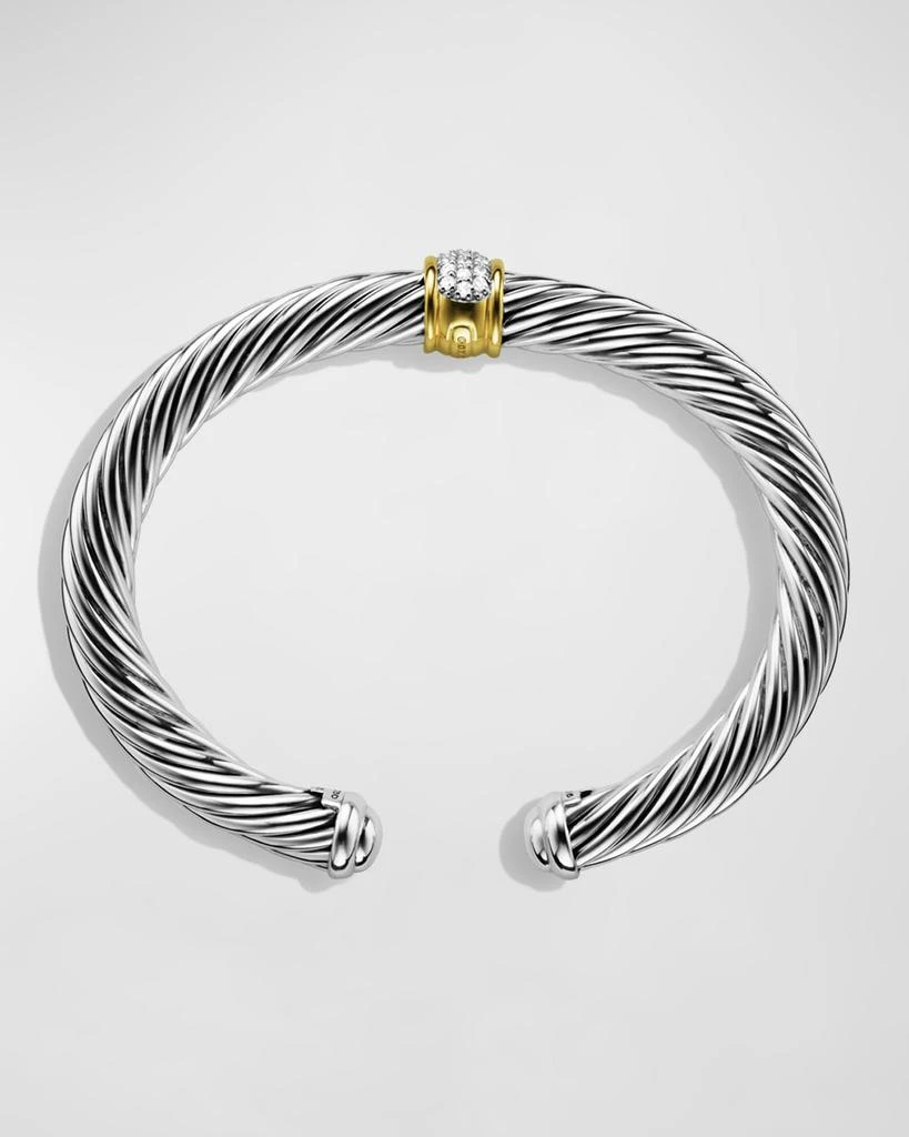 David Yurman Cable Classics Bracelet with Diamonds and Gold 2