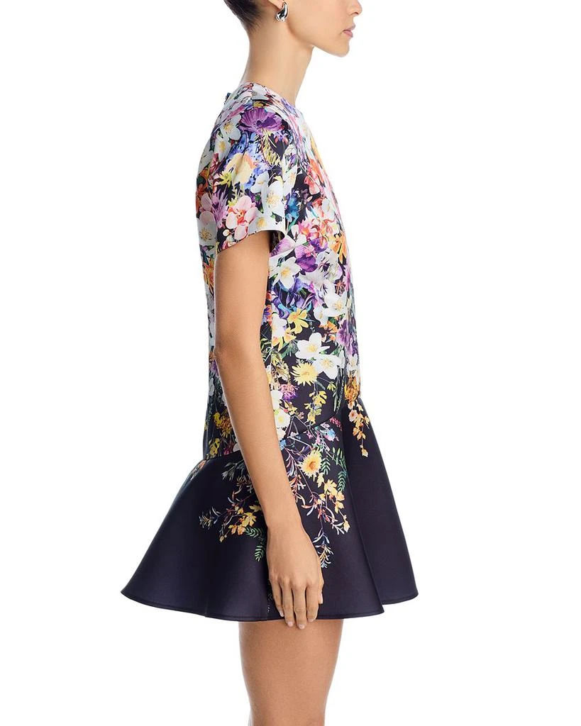 AQUA Placed Floral Drop Waist Mini Dress- Exclusive 5