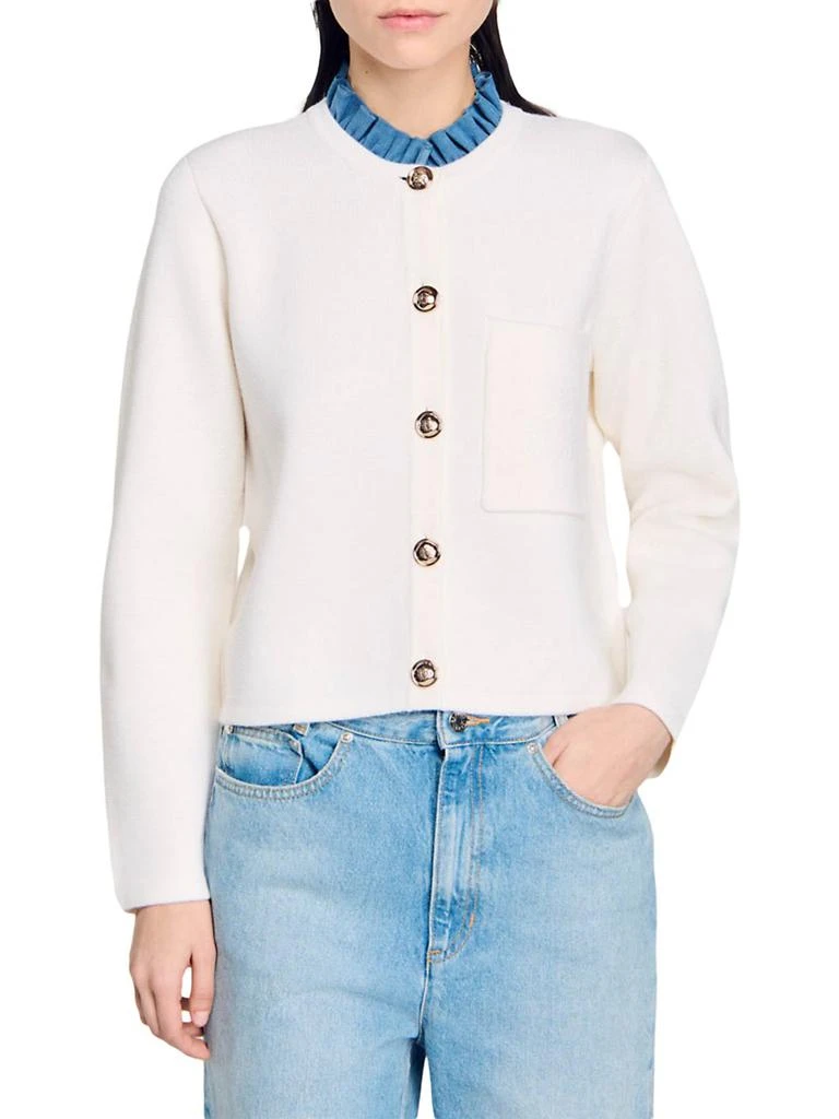 Sandro High-Neck Cardigan 4