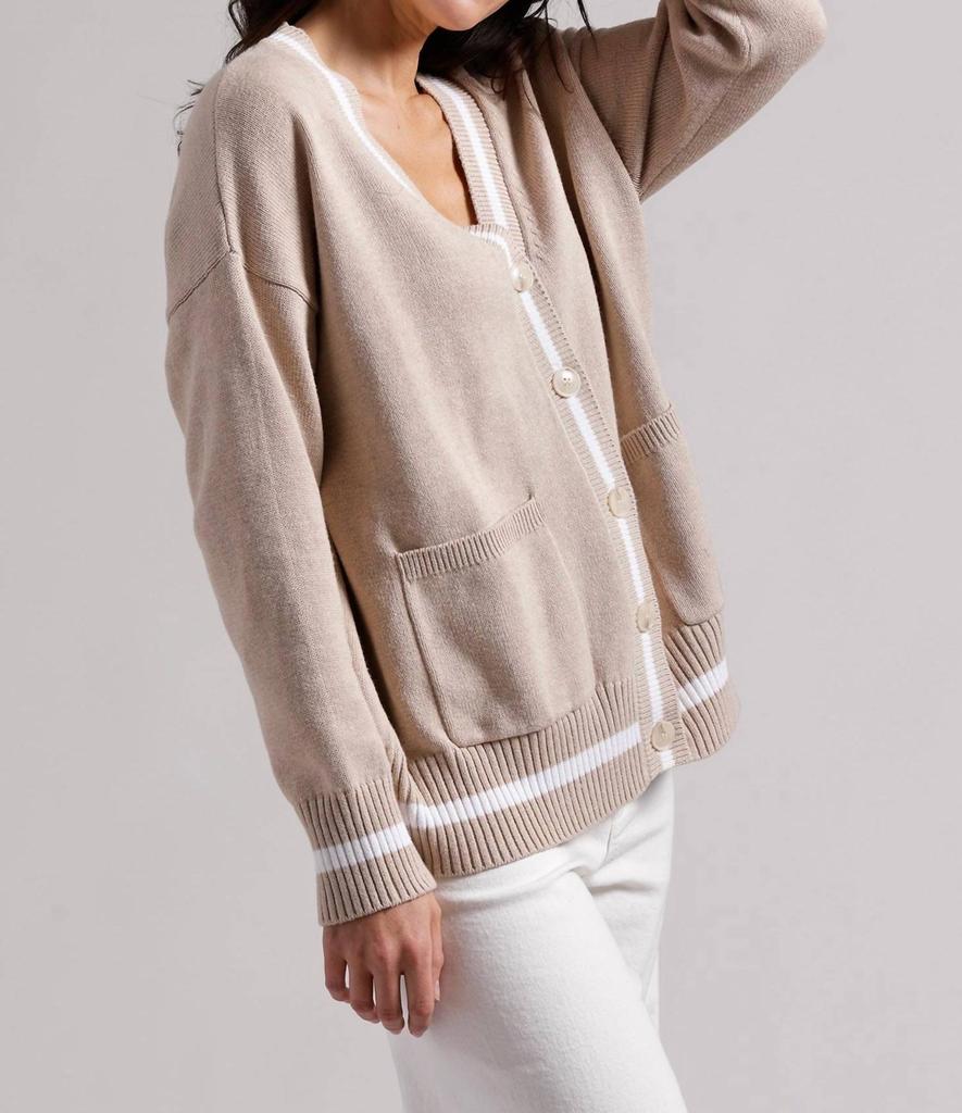 Minnie Rose Minnie Rose - Oversized Cardigan With Tipping