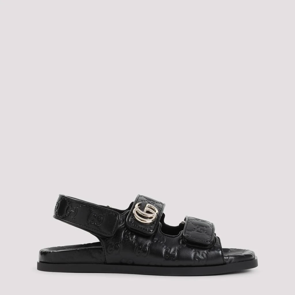 Gucci Black Leather Sandals 1