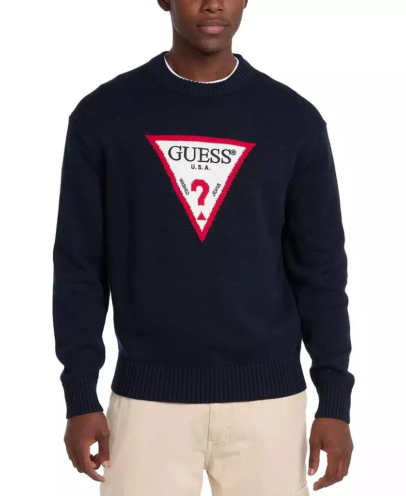 GUESS JEANS Men's Big Triangle Logo Sweater 1