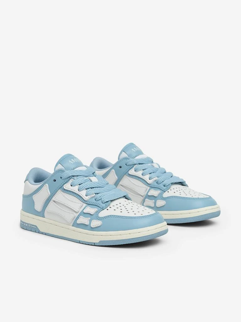 AMIRI Kids Leather Skel Top Low Trainers in Blue 2