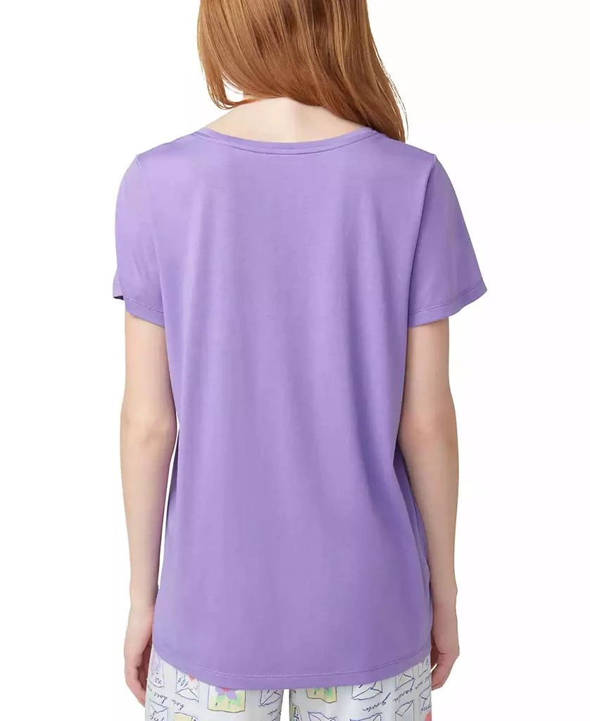 Hue Women's Solid Short-Sleeve Scoop-Neck Pajama T-Shirt 2