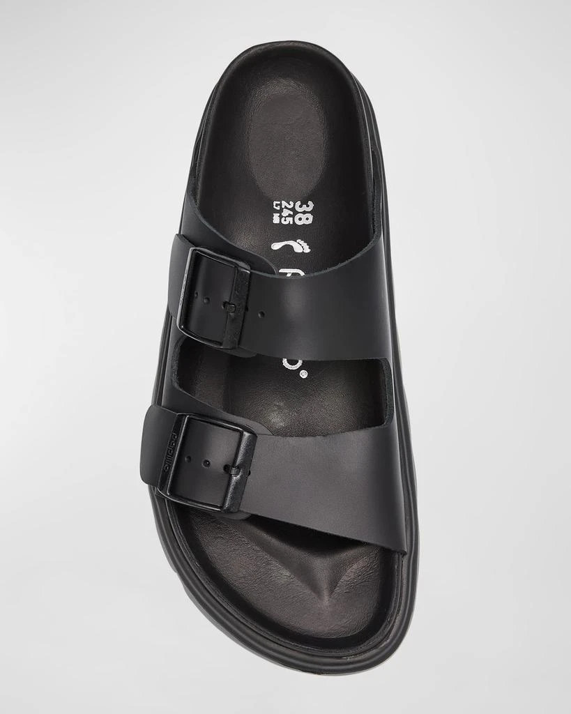 Birkenstock Arizona Exquisite Leather Dual-Buckle Platform Sandals 5