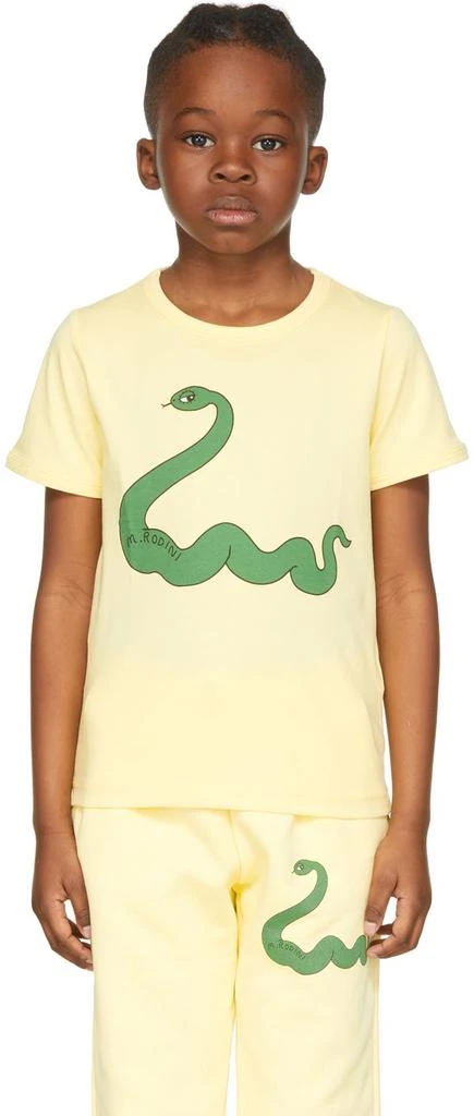 Mini Rodini Kids Yellow Snake T-Shirt 2