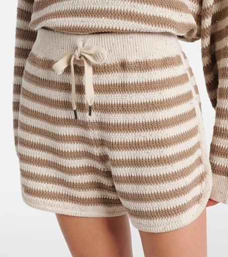 Brunello Cucinelli Striped cotton-blend shorts 4