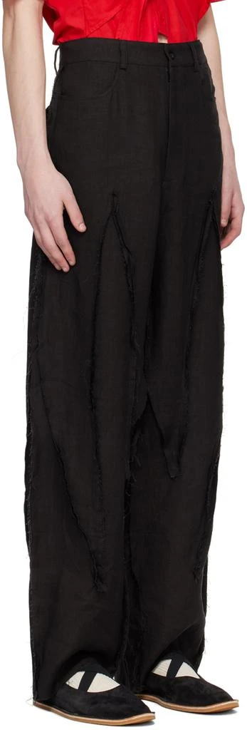 STRONGTHE Black Reversed Spiky Trousers 2