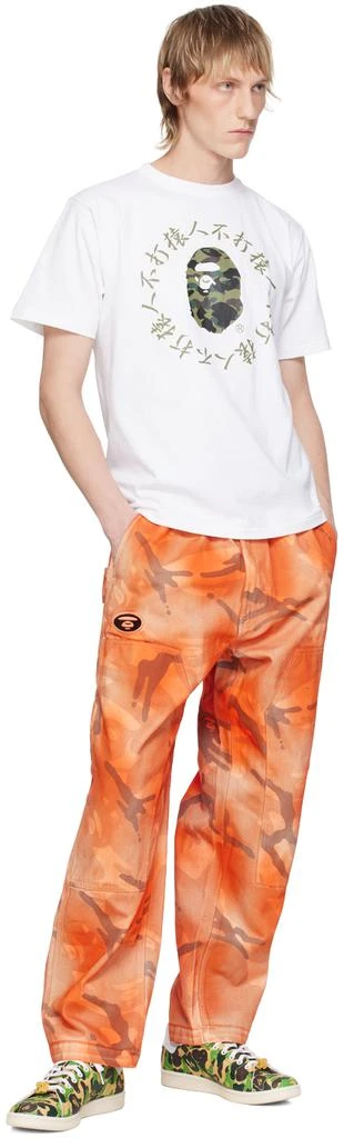 AAPE by A Bathing Ape Orange Camo Cargo Pants 4