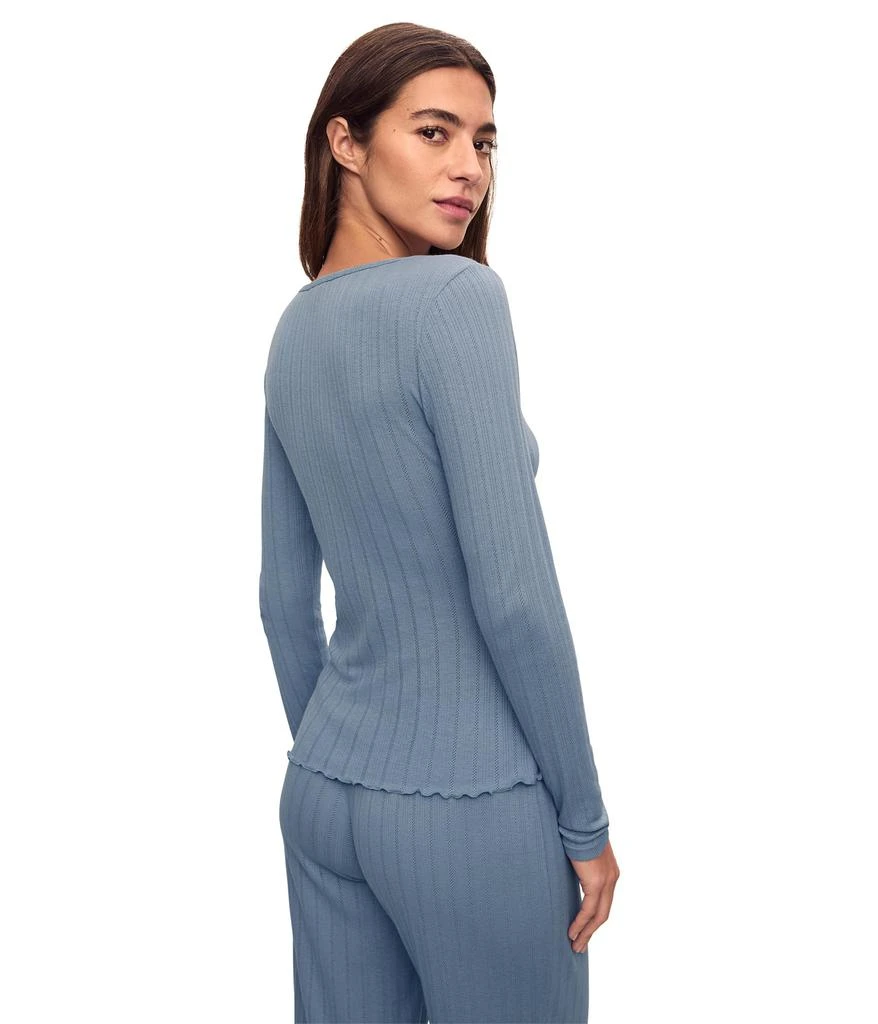 Eberjey Pointelle V-Neck Henley 2