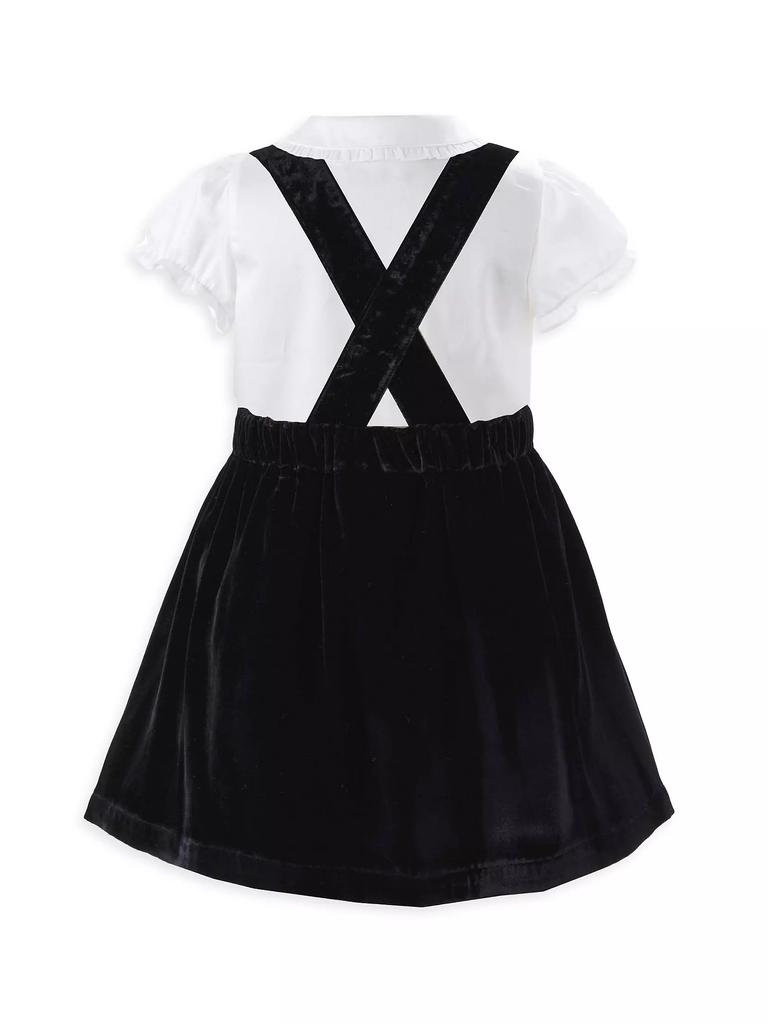 Rachel Riley Eloise Little Girl's & Girl's Eloise Shirt & Velvet Pinafore Skirt Set