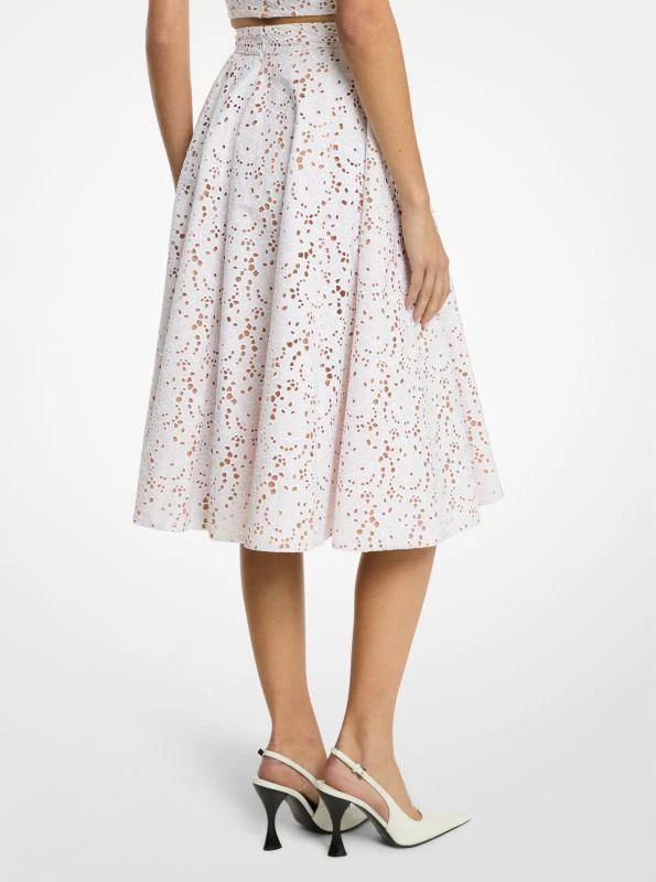 Michael Kors Floral Cotton Eyelet Circle Skirt 2