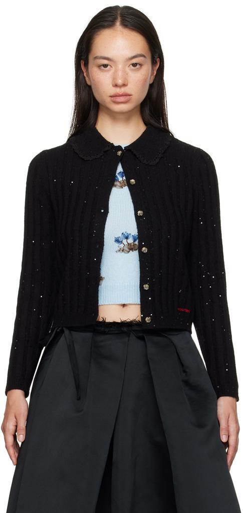 Shushu/Tong Black Sequins Cardigan