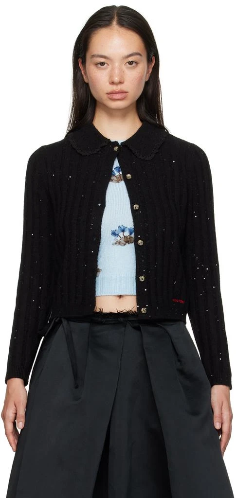 Shushu/Tong Black Sequins Cardigan 1