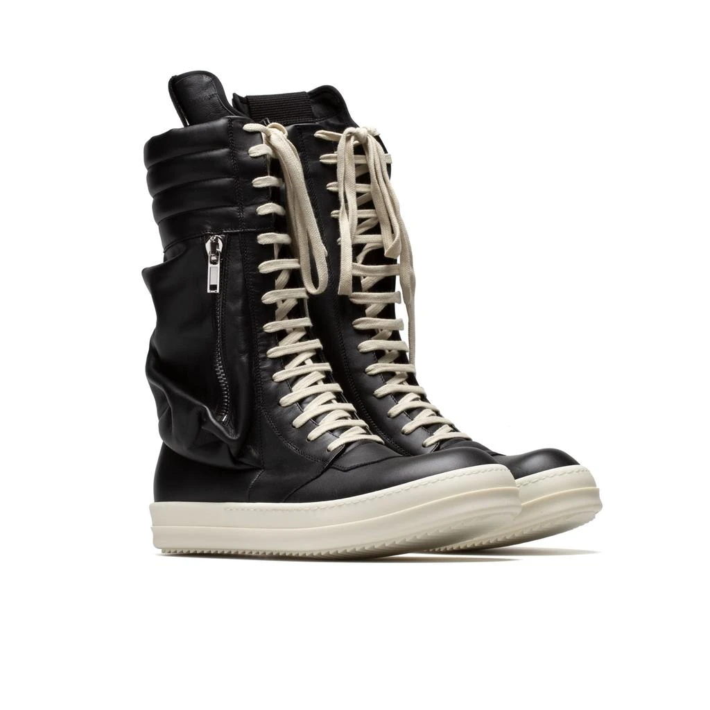 Rick Owens Cargobasket Sneakers (Black/Milk) 2