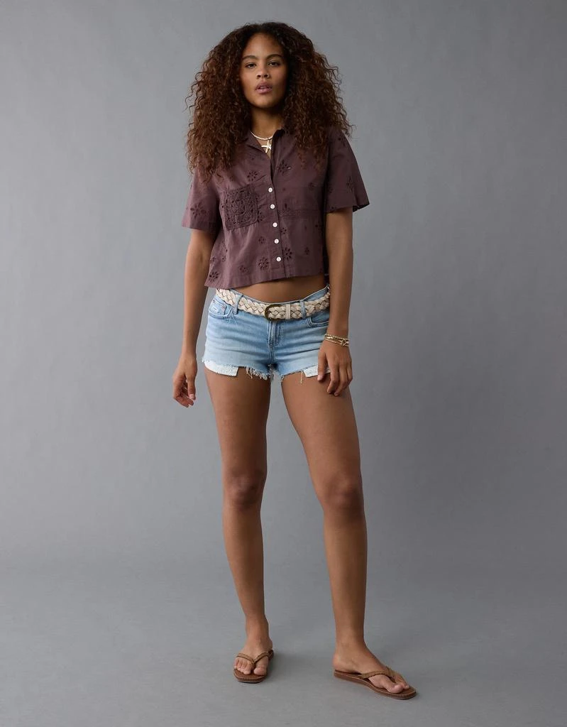 AE AE Short-Sleeve Embroidered Button-Up Shirt 5