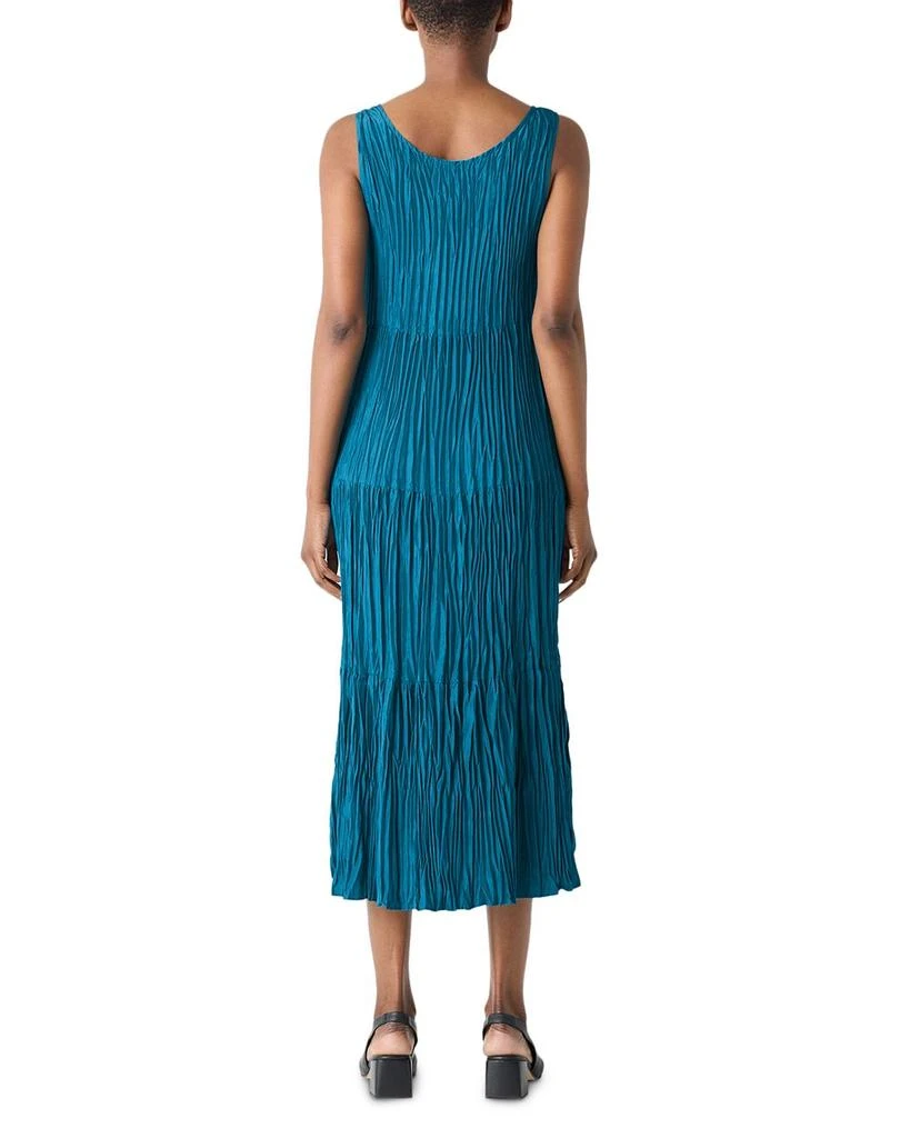 Eileen Fisher Crushed Silk Tiered Midi Dress 2