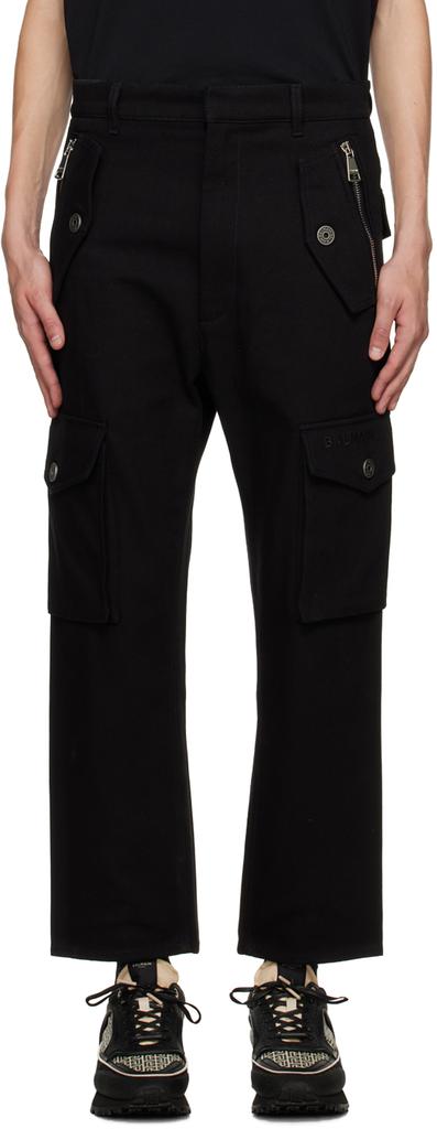 Black M Washed Twill Cargo Pants – On Sale Now with Up to 37% Off