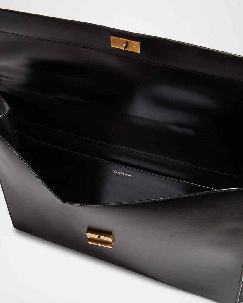Yves Saint Laurent Men's Smooth Leather Briefcase 4