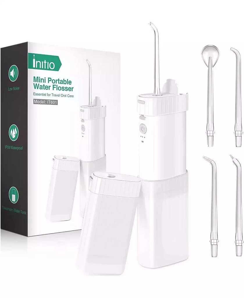 HEATDAZ Portable Water Flosser - 4 Nozzle Types, 3 Modes, IPX7 Waterproof, 1100mAh Battery, Essential for Travel Oral Care