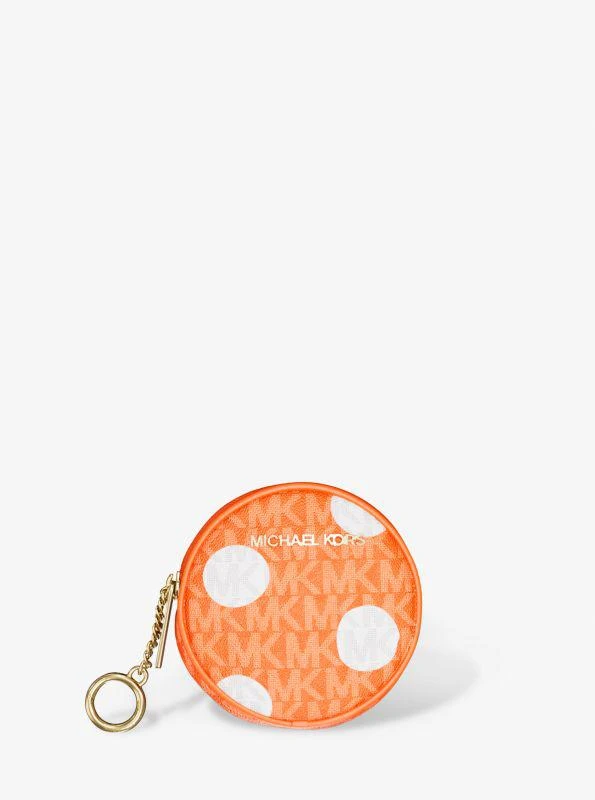 Michael Kors Jet Set Small Polka Dot Signature Logo Coin Pouch 4