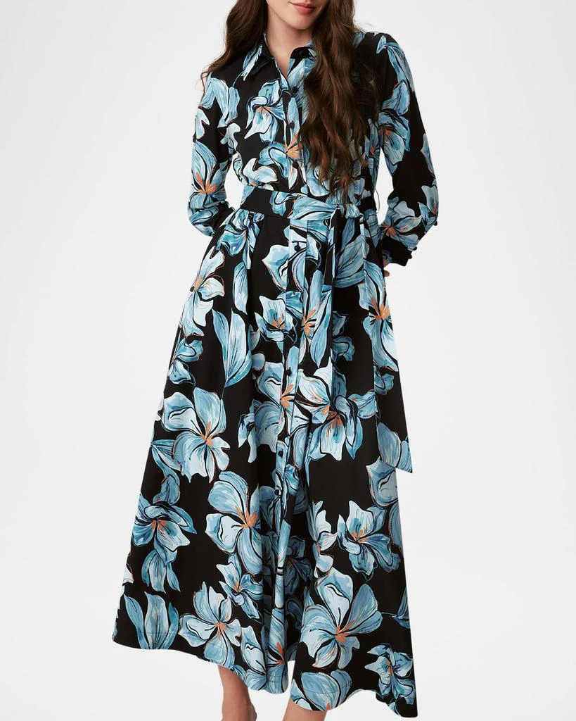 Diane von Furstenberg Blaine Floral-Print Midi Shirtdress 4