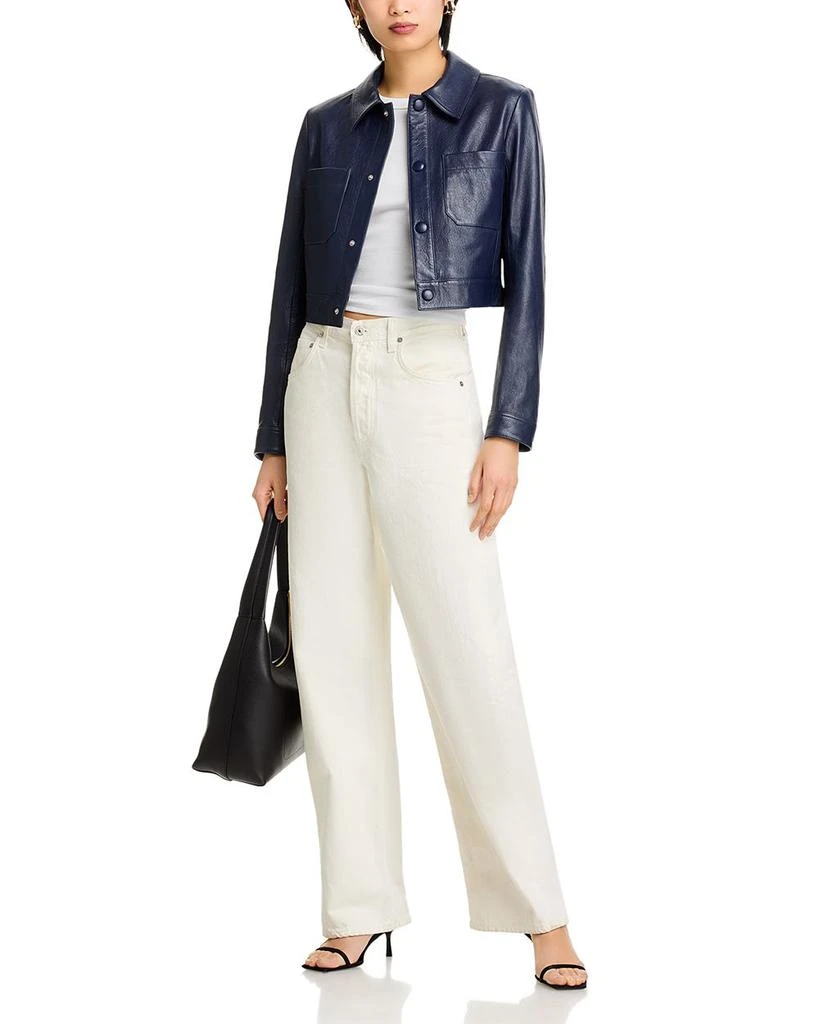 FRAME The Small Leather Slim Fit Jacket 2
