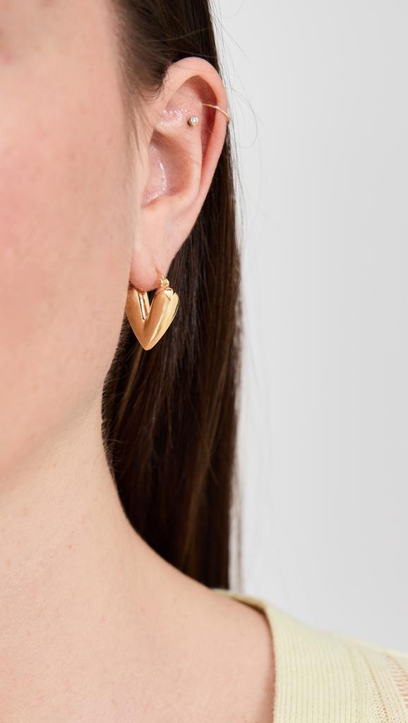 Kenneth Jay Lane Heart Drop Pierced Earrings