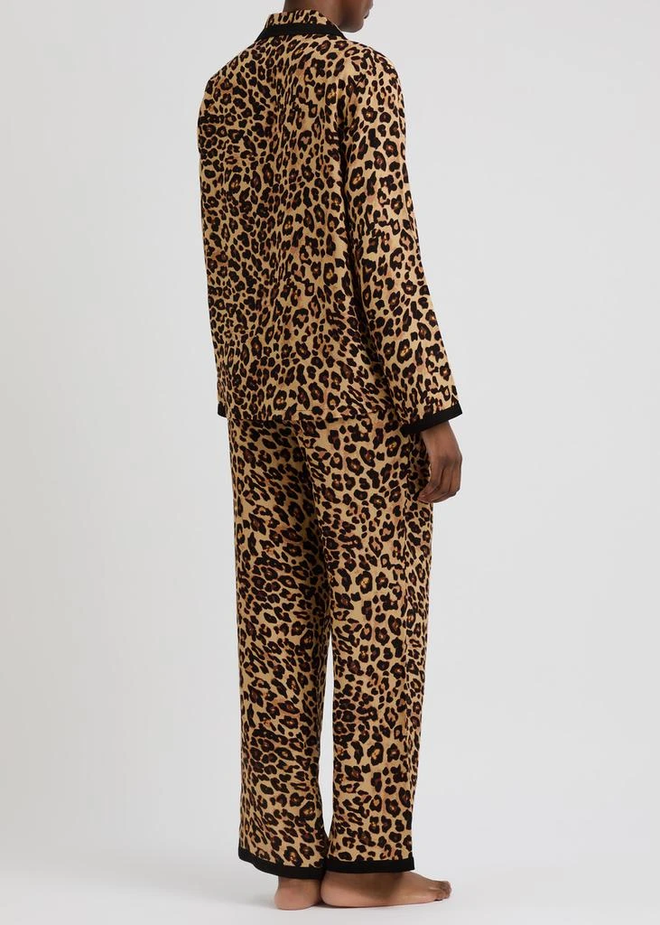 Sleeper The Bow leopard-print twill pyjama set 3