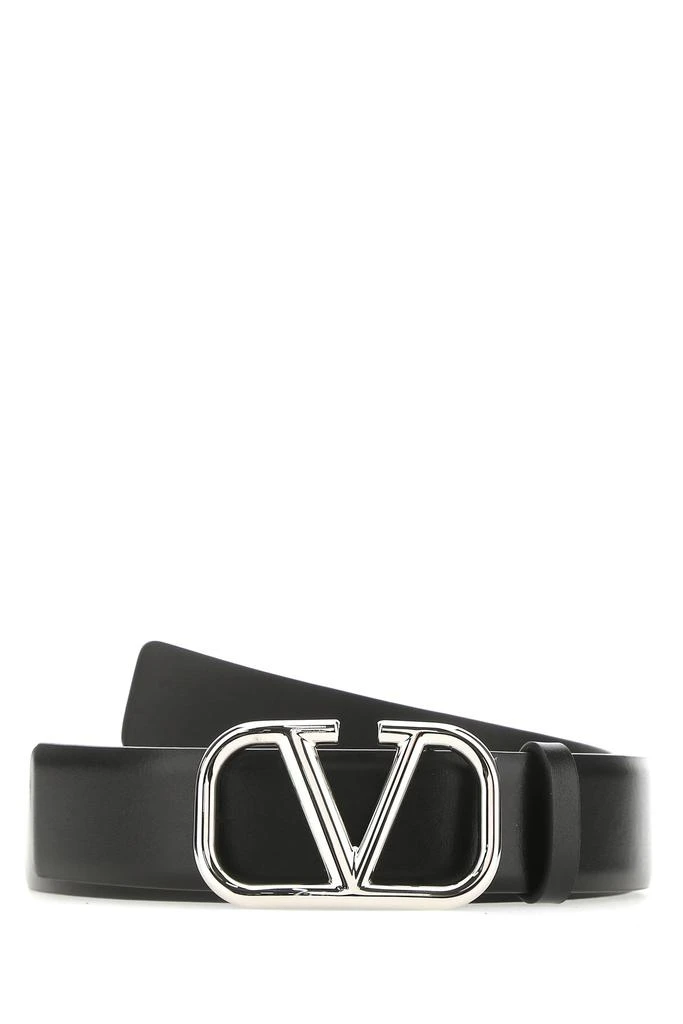 Valentino Black leather VLogo belt 1