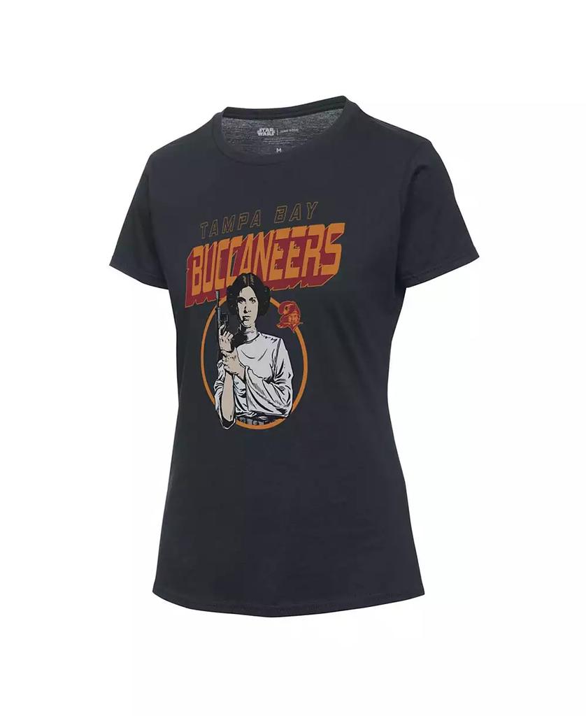 Junk Food Women's Black Tampa Bay Buccaneers Disney Star Wars Princess Leia T-shirt
