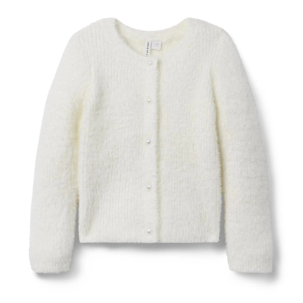 Janie and Jack Ivory Button Down Cardigan (Toddler/Little Kid/Big Kid) 1