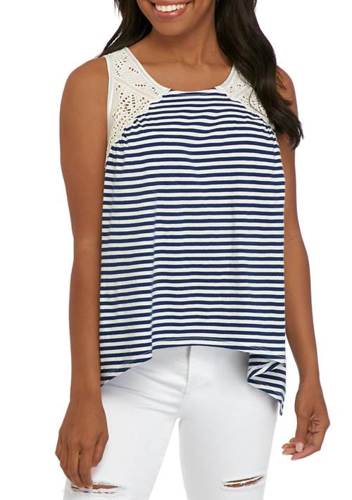 TRUE CRAFT Craft Juniors Yarn Dyed Tank Top