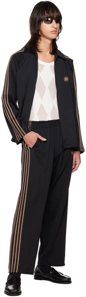 JieDa Black 5 Stripe Track Jacket 4