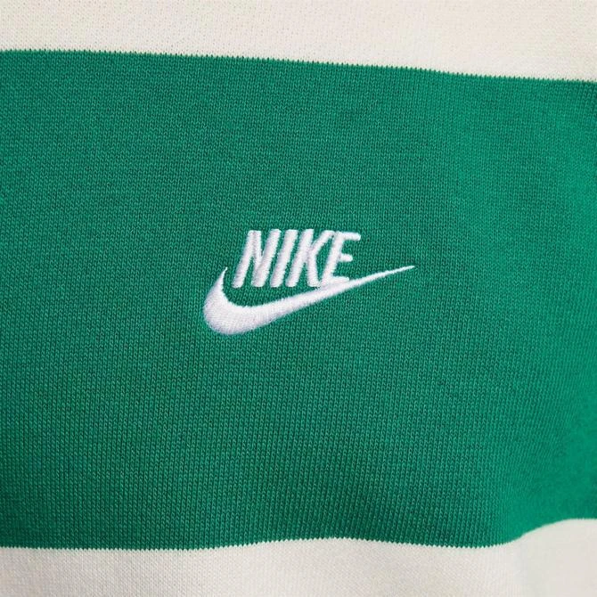 NIKE Men's Nike Club Fleece Striped Heavyweight French Terry Crewneck Sweatshirt 9
